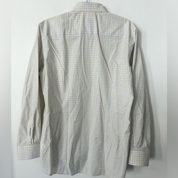 ETON Checkered Blue & Yellow Men’s Dress Shirt 42/16.5 - Picture 4 of 6